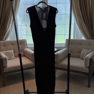 Joie Black Sheath V-Neck Dress